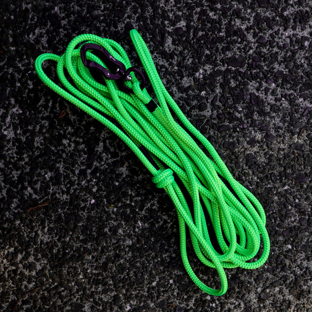 Black & Fluro Green Long Line - 5m