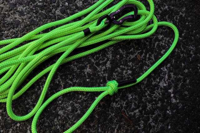 Black & Fluro Green Long Line - 5m