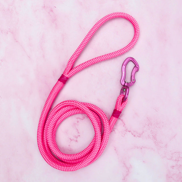 Hot Pink Rope Dog Leash