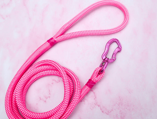 Hot Pink Rope Dog Leash