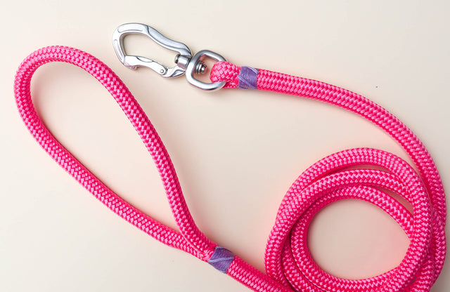 Pink Lilac Rope Dog Leash